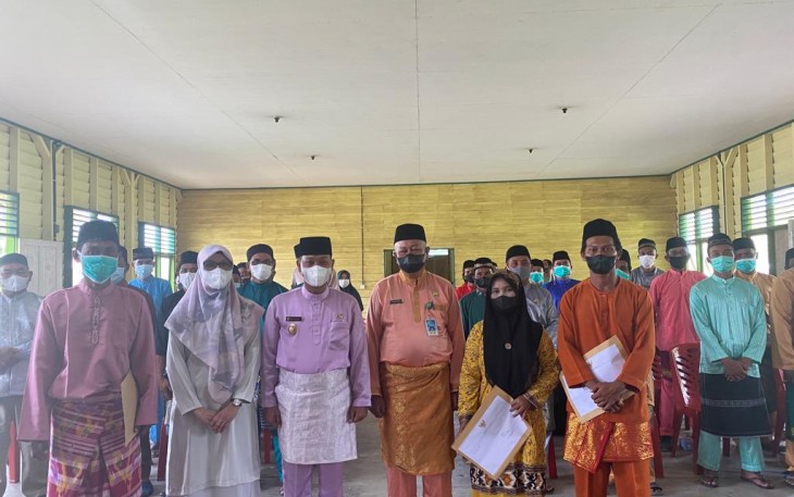 Pelantikan BPD di Balai Desa Sungai Pinang, oleh Wabup Lingga