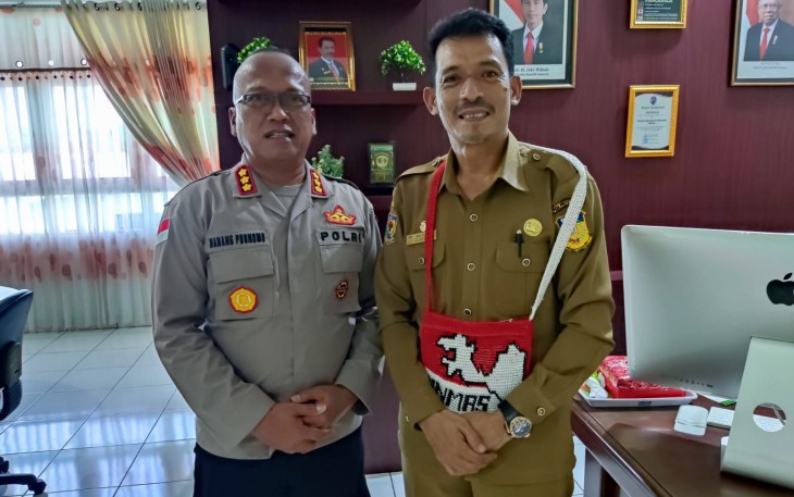 Kasatgas Binmas Noken Ops Damai Cartenz Sambangi Kantor Dinas Kelautan dan Perikanan Prov. Papua