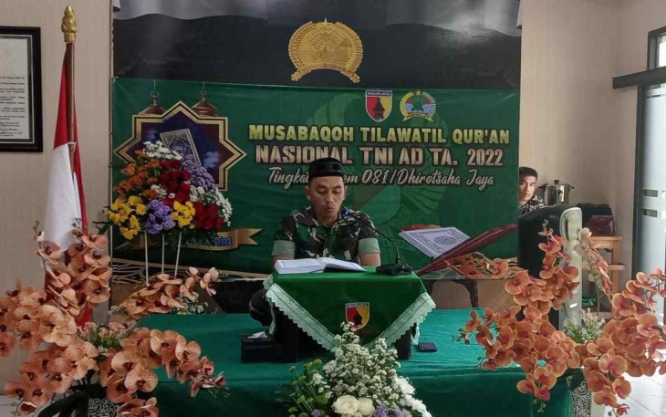 Lomba MTQ Nasional TNI-AD TA. 2022 Tingkat Korem 081/DSJ
