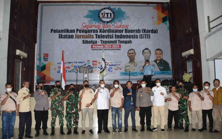 Danrem 023/KS Hadiri Pelantikan Pengurus Korda Ikatan Jurnalistik Televisi Indonesia Sibolga-Tapteng  