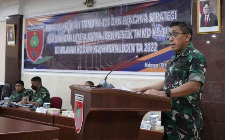 Pangdam Hasanuddin Terima Paparan TMMD ke-113 dan Rencana Strategis Pemenangan LKJ