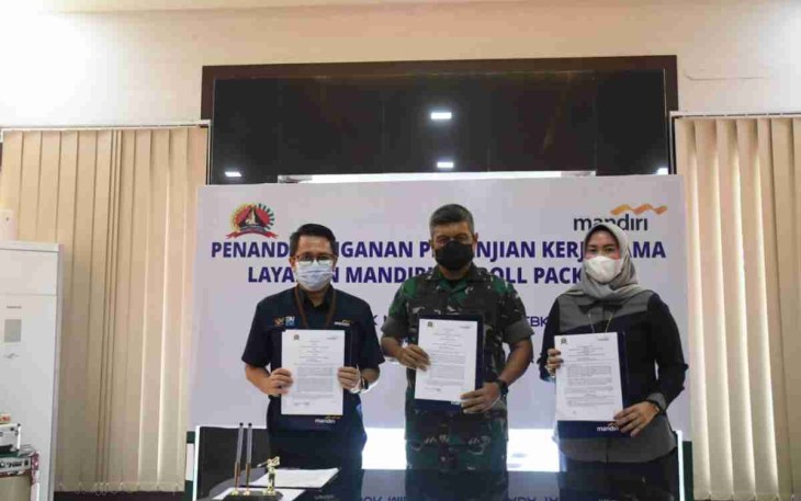 Korem 142/Tatag kerjasama dengan Bank Mandiri.