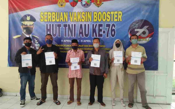 Jelang HUT TNI AU ke-76, Lanud Abd Saleh Gelar Vaksinasi Booster Covid-19