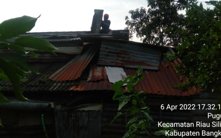 23 Rumah di Kabupaten Bangka Rusak Diterjang Angin Puting Beliung