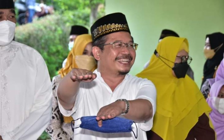 Penjabat Sekdakab Trenggalek, saat melakukan safari Ramadhan di Masjid Darusallam, Desa Nglebo, Kecamatan Suruh, Kabupaten Trenggalek