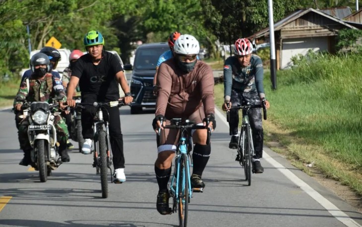 Gowes Ngabuburit Danrem 121/Abw di Kabupaten Mempawah