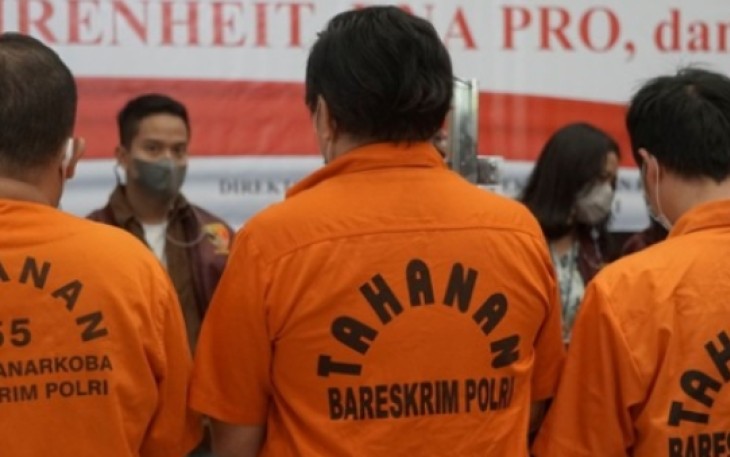 Para tersangka saat ditahan