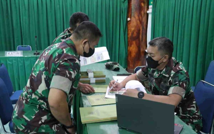 Pelaksanaan Wasrik di Kodim 0805/Ngawi. Jum'at (22/4/22)