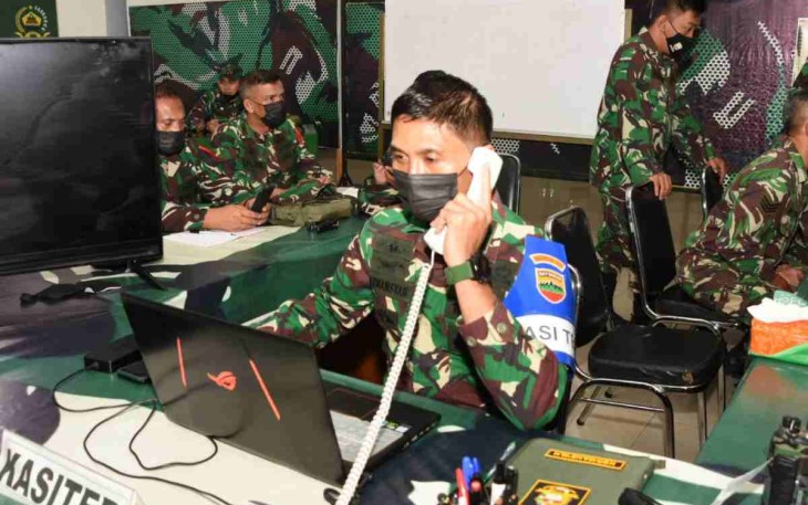 Latihan Posko 1 Tahun 2022 Korem 023/KS. Senin (25/4/2022) 
