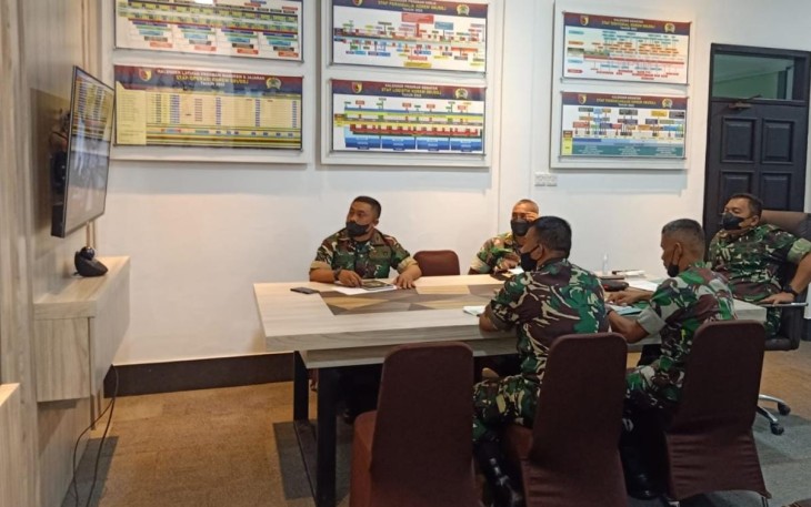 Rakor kesiapan Liga Santri bersama Aster Kasad secara virtual. Senin (25/4/2022) 