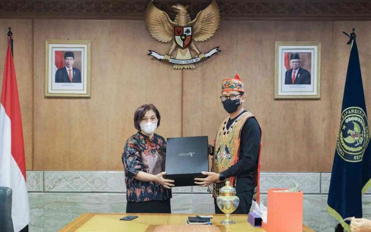 Menparekraf saat bertemu Dubes Turki di gedung Sapta Pesona, Jakarta. Selasa (26/4/2022)