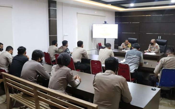 Latihan pra opersi Ketupat Seligi 2022 Polres Lingga, Selasa (26/4/2022)  