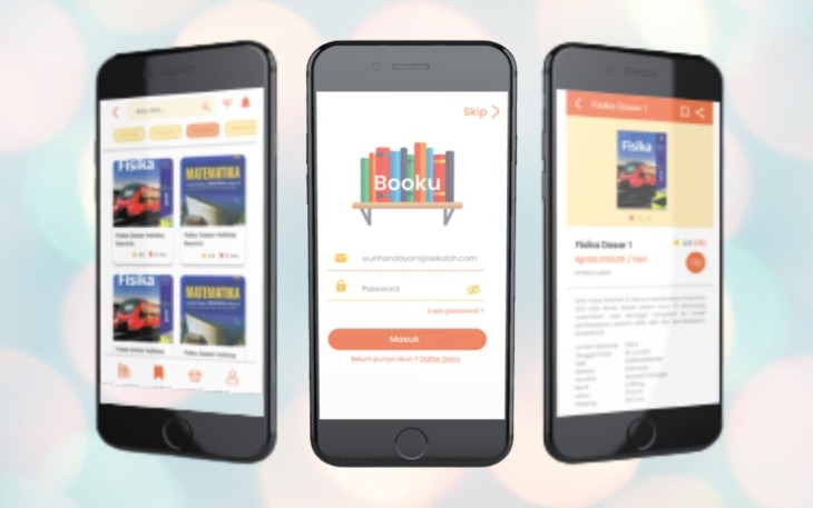  Mockup BookU karya Mahasiswa Program Studi Ilmu Komputer Universitas Pertamina