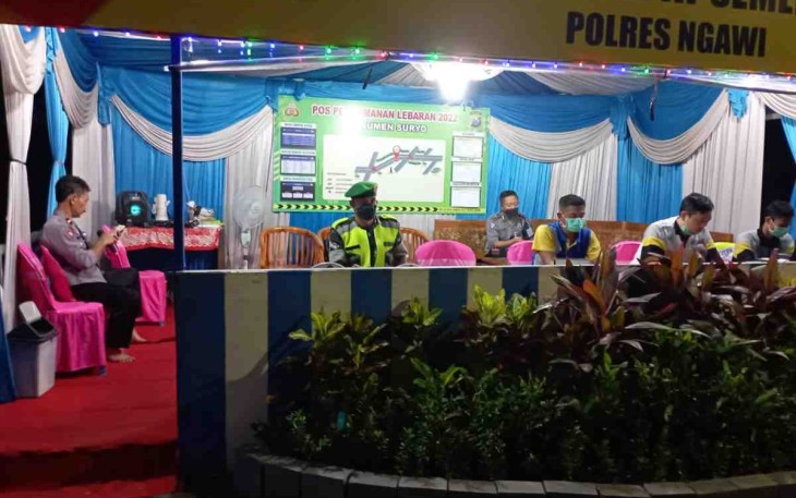 Sinergitas Koramil 13/Kedunggalar dalam pelaksanaan pam lebaran 2022. Rabu (27/4/2022)