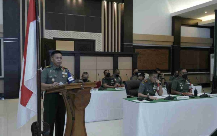 Pangdam IX/Udayana peran penting pengamanan GPDRR saat gelar TFG di Makodam. Kamis (28/4/2022)