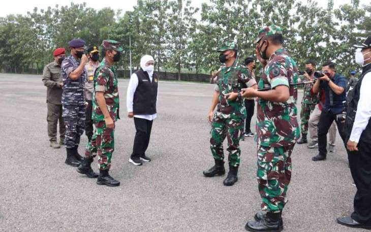Gubernur Jatim cek kesiapan pengamanan di rest area 575 A Ngawi. Jum'at (29/4/2022)