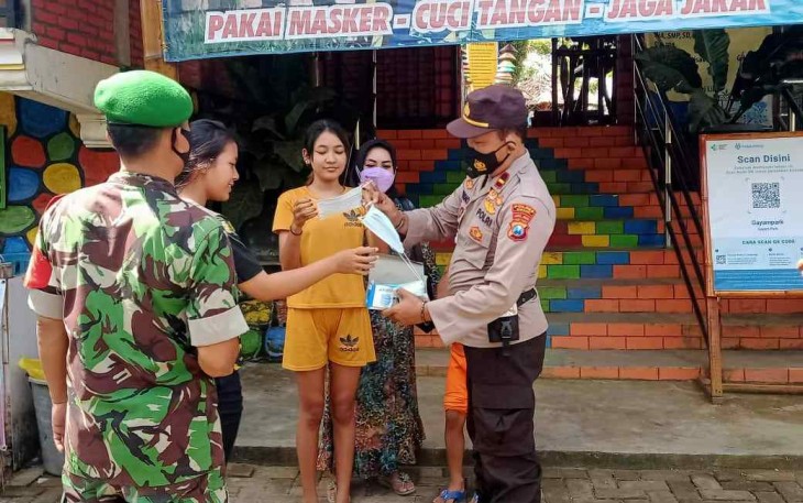 Pengamanan di lokasi wisata desa Gayam. Sabtu (07/05/2022)