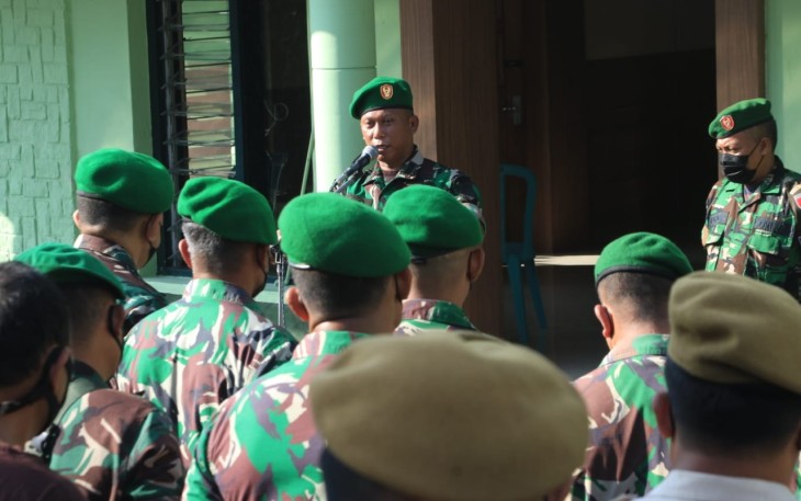 Apel bersama Kodim Blitar setelah cuti lebaran 