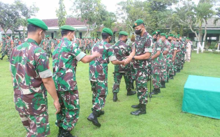 Dandim Trenggalek halalbihalal bersama seluruh prajuritnya. Selasa (10/05/2022)