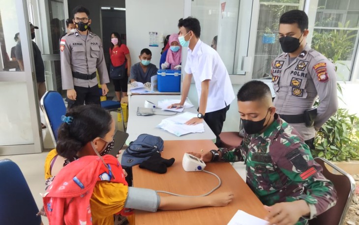 Vaksinasi booster masyarakat di perbatasan. Rabu (11/05/2022)