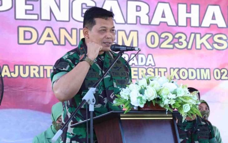 Pesan tegas Danrem 023/KS saat di Kodim 0210/TU. Kamis (12/05/2022)