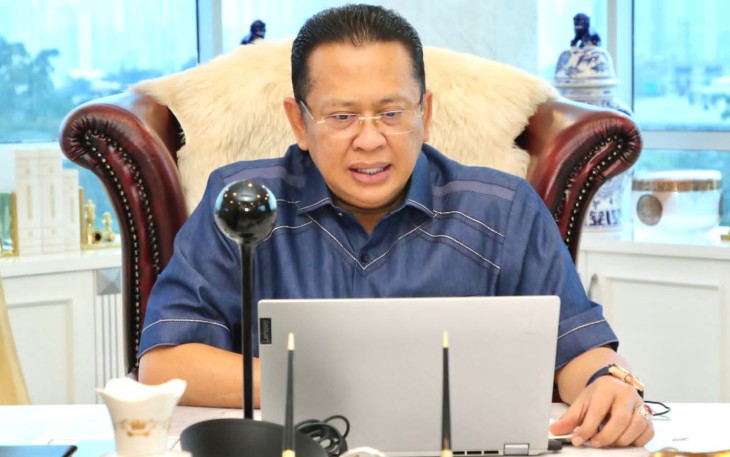 Bamsoet saat vidcon mengapresiasi Jefri Setiawan di Jakarta. Rabu (18/05/2022)
