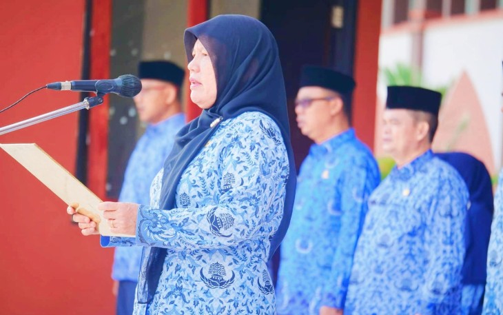 Plh Sekdakab Bintan, Kartini, saat menyampaikan sambutan, Jumat (20/5/2022)