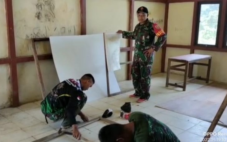 Papan tulis baru satgas perbatasan. Jum'at (20/05/2022)