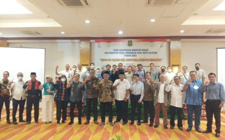 Temu kemitraan industri besar dan kecil menengah kota Cilegon tahun 2022 di Royale Krakatau Cilegon. Kamis (19/05/2022)
