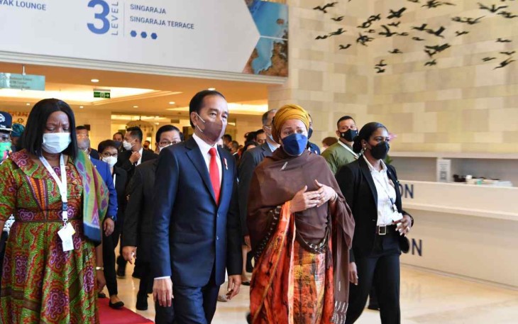 Presiden Joko Widodo bersama Deputi Sekertaris Jenderal PBB 