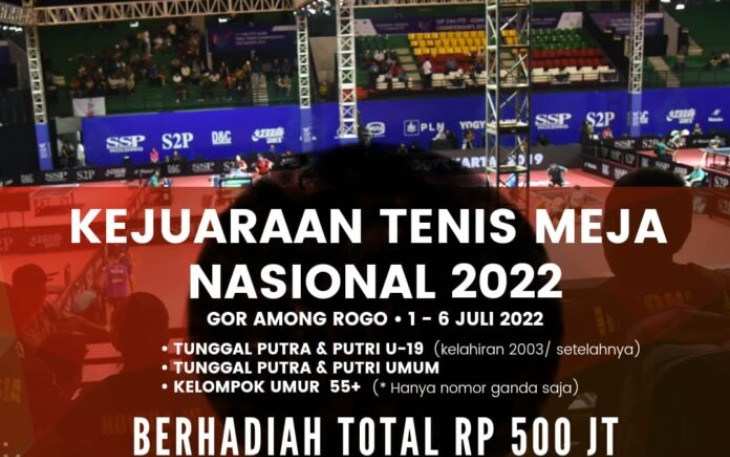 Kejurnas Tenis Meja Berhadiah Rp500 Juta di Yogyakarta 