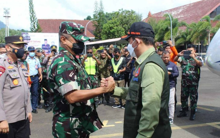 Danrem 142/Tatag sambut langsung Ka BNPB