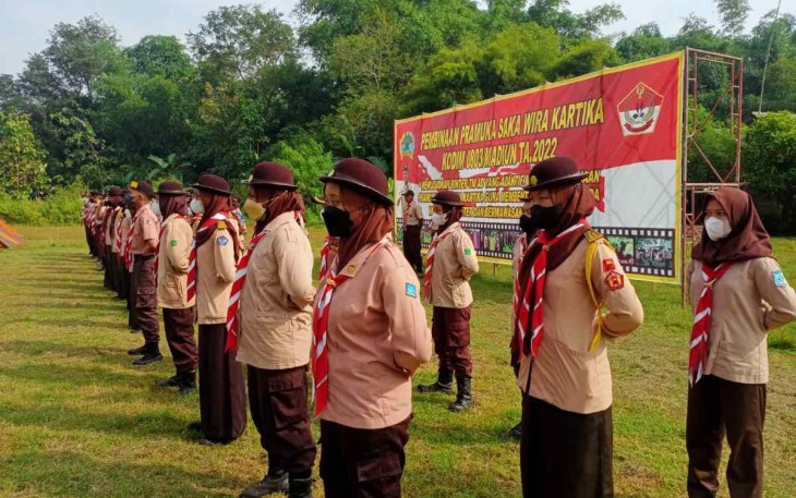 Kegiatan Pramuka saka Wira Kartika Kodim 0803/Madiun