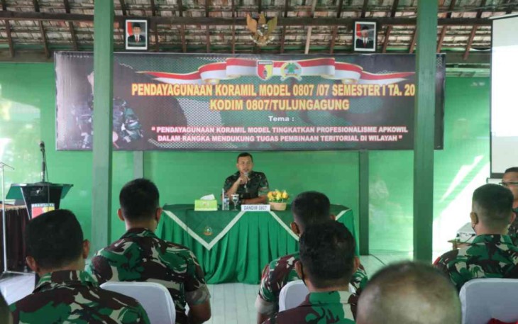 Dandim Tulungagung buka acara Pendayagunaan Koramil Model Semester I TA 2022