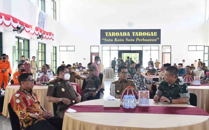 Danrem saat acara komsos kebangsaan dan silaturahmi bersama unsur forkopimda di Makorem 142/Tatag