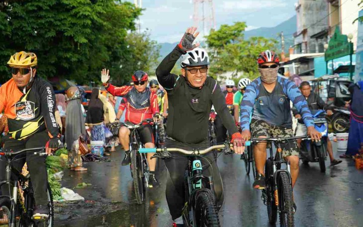 Gowes bareng Pangdam XIV/HSN  di Bumi Sawerigading