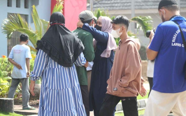 Suasana kunjungan tatap muka di Lapas Cilegon