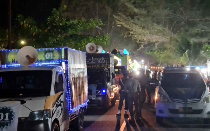 Suasana pawai takbiran di Sabang 
