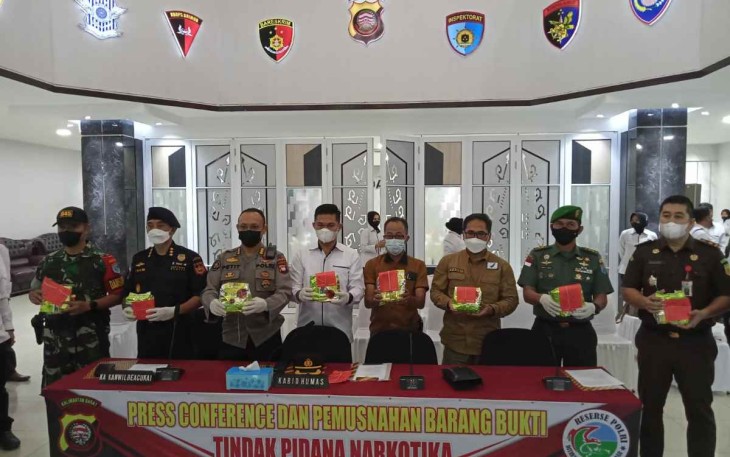 Pemusnahan barang bukti narkotika di Polda Kalbar