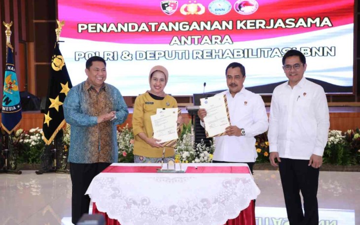 Perjanjian kerjasama rehabilitasi BNN RI bersama Bareskrim Polri 