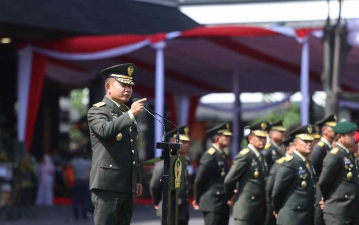 Kasad saat memberikan arahan perwira remaja alumni Akmil di mabesad