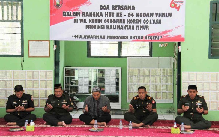 Doa bersama prajurit Kodim 0906/Kkr