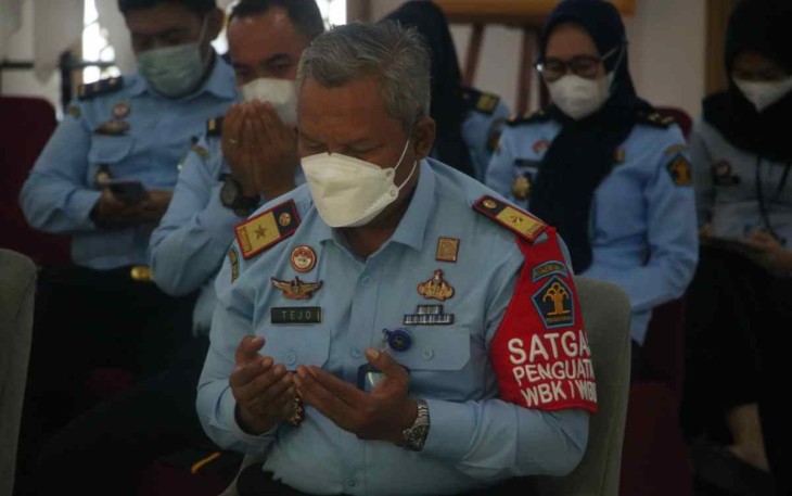 Kanwil kemenkumham Banten saat doa bersama untuk Indonesia 