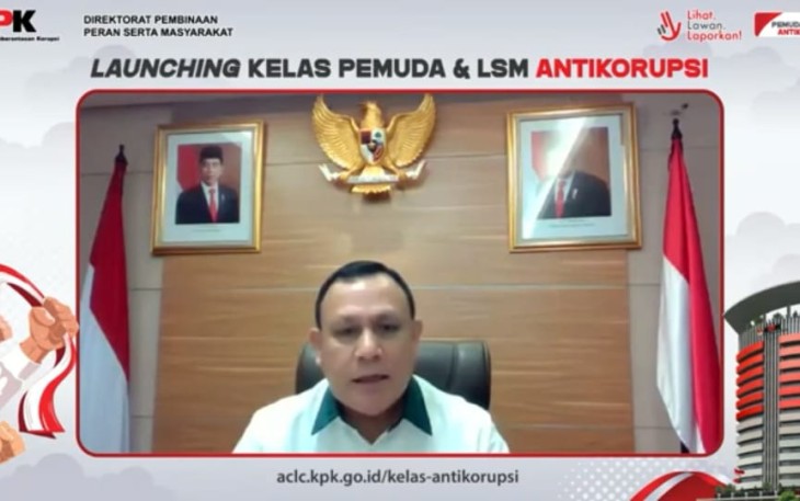 Ketua KPK RI saat virtual bersama LSM Anti Korupsi 