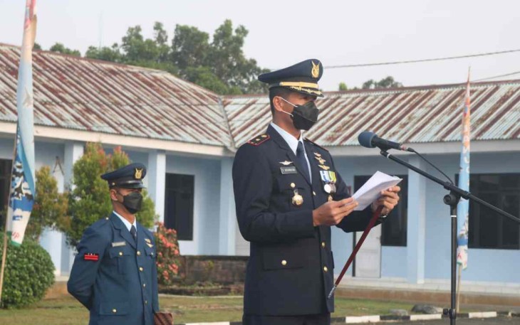 Danlanud saat membacakan amanat Kasau
