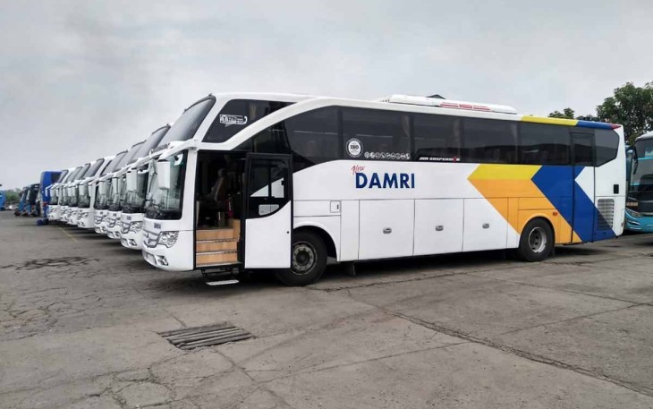Ilustrasi armada bus DAMRI