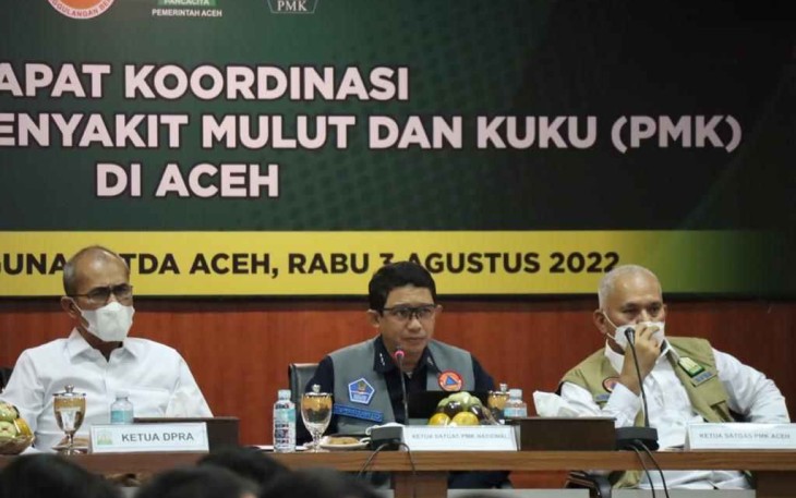 Ka Satgas PMK Letjen TNI Suharyanto saat rakor dengan pemerintah provinsi Aceh