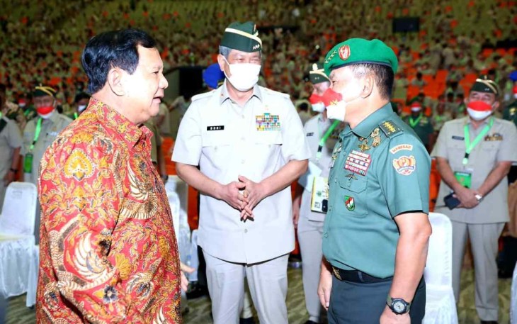Kasad bersama Menhan saat silatnas PPAD di Sentul Bogor