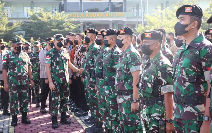 Pangdam XII/Tpr pimpin apel gelar pasukan pam VVIP