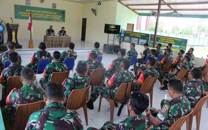 Pelaksanaan Binsiap Apkowil dan Puanter di Kodim 0913/PPU